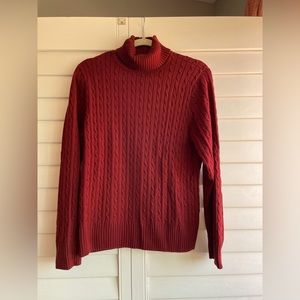 Wine color Turtleneck sweater